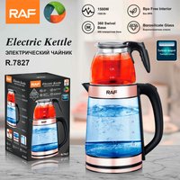 Double Wall Borosilicate Glass Electric Kettle – Fast Boiling LED Steam Light EU UK AU Plug Options 