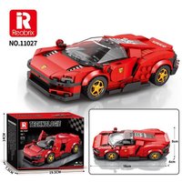 Building Blocks Eight Compartment Car Supercar Model Ornaments Handmade Assembled Toys