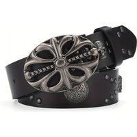 Boho Style Belt Vintage Cowboy Punk Skull Rivet Belt