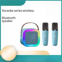 K12 Portable Bluetooth Karaoke Microphone Voice Effects Wireless Singing Speaker Home & KTV Fun 