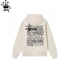 STUSSY Stussy SS24 CALIFORNIARGOWN HOODIE Logo7 Mother Print Kangaroo Pocket Drawstring Pullover Hoodie Unisex