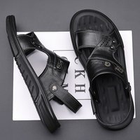 Unbeatable Quality Top Layer Cowhide Men’s Casual Beach Shoes Summer New Comfortable Dual-use Sandals Leather Versatile Outdoor