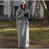 Trendy Long Wool Coat – Street Style Double Breasted Button Coat Fashionable Fall & Winter Outerwear
