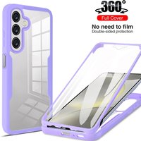 360 Full Protection Case For Samsung Galaxy A16 5G Clear Screen With Silicone Bumper Tpu+Pc Back Cover For Galaxya16 A