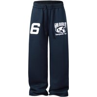 Men's Black Sweatshirt Street Style Three Horizontal Loose Sports Pants Mid Waist Elastic Comfortable Fit Casual Preppy Trousers