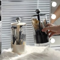 Automatic Rising Makeup Brush Holder Dust Proof Cover – Stylish Cosmetic Organizer Brushes & Pens Desktop Storage Box