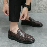 British Style Genuine Leather Shoes Massage Soles Casual Shoes High quality Formal Shoes Versatile Loafers