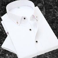 Clothing 2024 summer thin short sleeved shirt solid slim shirt casual business professional shirt