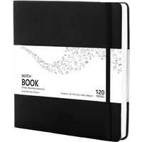 Sketchbooks Thickened Sketchbook Leather Painting Book Square Marker Painting Book Art Student Blank Watercolor Book