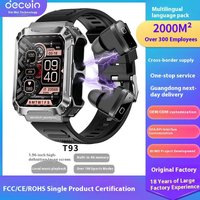 Smart Watch Blood Pressure Heart Rate & SpO2 Monitor TWS Bluetooth Earphones 2 1 Fitness Tracker Android IPX5 Waterproof