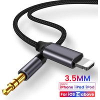 3.5mm Jack Aux Cable Car Speaker Headphone Adapter iPhone 14 13 12 11 Pro Audio Splitter Cable iOS 14