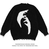 Men's Clothing Retro Trendy Crew Neck Sweater, Fluffy And New Spring/autumn Style, Relaxed And Casual, Perfect For Couples.
