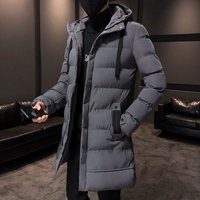 Cotton winter oversized casual thickened warm Coat cotton medium length hooded couple jacket