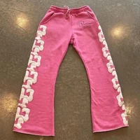 Pants American Haruku Retro Hand painted Foam Sweatpants 2024 Casual Street Fashion Sports Y2k Man