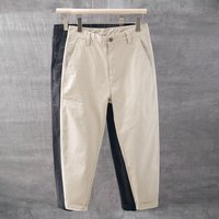 Spring summer brand youthful trendy casual straight leg tapered versatile pants