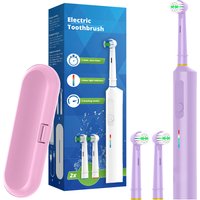 Intelligent Electric Toothbrush 2 Heads Rechargeable Rotating Electric Toothbrushes 3 Modes 2 Min Timer Compatible Oral B Brush Head