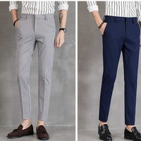Men's Clothing Spring And Autumn Men's Casual Trousers Slim Stretch Casual Trousers Nine Point Trousers Men's Skinny Long Trousers