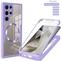360° Full Shockproof Clear Magsafe Phone Case Samsung Galaxy S24 S23 S22 Ultra Plus S23 S21FE Magnetic Transparent Cover