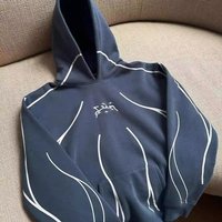 Y2K Retro Striped Hoodie – Oversized Pullover 3D Print – 90s Streetwear Essential