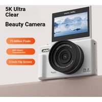 4K HD Flip Screen CCD Camera – 18x Zoom Selfie Camera Students Beauty Mode WiFi & Lightweight Design 