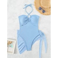 Women's Clothing Sexy Multi Color Fashion Bikini Bikini Small Pit Stripe Mesh Skirt Three Piece Women's Swimsuit