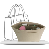 Bag Inserts Large Capacity Felt Cosmetic Bag Liner Bag Lined With Long And Short Handle Felt Handbag Storage Felt Dumpling Bag