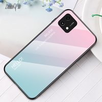 For OPPO A12E A16E A16K Glass Case DECLAREYAO Luxury Ultra Hard Mirror Tempered Glass Coque For OPPO A3S A5 A7X A8 A12 A
