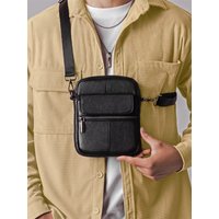 First Layer Cowhide Shoulder Bag Retro Casual Small Bag Genuine Leather Mobile Phone Shoulder Bag