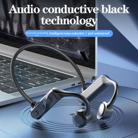 Bone Conduction Earphone Ear Hook 3D Stereo Bass Bluetooth compatible 5.0 Sport Headphone Wireless Headset Outdoor