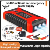 99800mAh Jumper PowerBank Tire Pump Booster 12V Emergency Jump Start Powerbank Portable Charger Car Starter