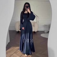 Muslim Dress Long Sleeve Dress Slim Waist – Elegant Retro Modest Dress 
