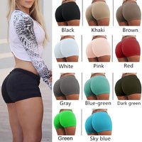 Weizhifu Women Sports Casual Beach Running Slim Shorts Summer Solid Color Hot Pants Gift-Light Pink M