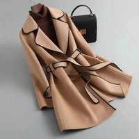  Wool Blend Trench Coat – Slim Fit Long Winter Coat Student Style 