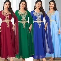 Women's Clothing New Solid Color Muslim Robe Ultra Long Sleeve Large Swing Women's Dress