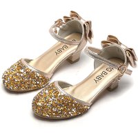Mother & Korean shoes 2024 summer sandals princess shoes crystal high heels little student catwalk shoes trendy