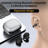 JX80 Wireless Earbud HiFi Stereo Surround Bone Conduction LED Digital Display Bluetooth 5.3 Voice Assistant Ear clip Earphone Daily Use