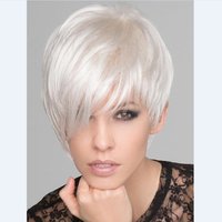 Women’s Simple Style Casual High Temperature Wire Long Bangs Short Straight Hair Wigs