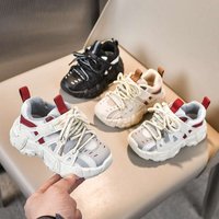XUANMU Kids Casual Running Shoes With Thick Soles Boys Girls Fashion Versatile Sport Shoes Children Mesh Breathable Sneaker Z0141