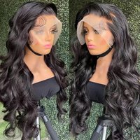 Front lace wig 13x4lace frontal wigs human hair wig ladies long hair full headgear