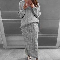 Clothing Autumn Winter Fashion Twist Sweater Dress