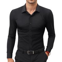 Clothing Four Sided Stretch Shirt Business Casual Long Sleeved Hot Selling Solid Shirt