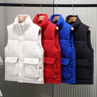  Lightweight Quilted Vest Stand Collar Warm Winter Padded Sleeveless Jacket Casual Wear 