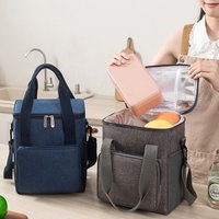 Handbag Square Insulated Bag Aluminum Foil Thickened Lunch Bag Large Capacity Picnic Bag For Office Workers And Students With Rice