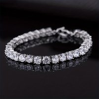 Bracelets Classic Zircon High End Niche Tennis Bracelet, Full Diamond, Unique Fashion Hip Hop Style.