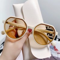 Brown Sunglasses Ins Style Retro Small Frame Sunglasses Small Face