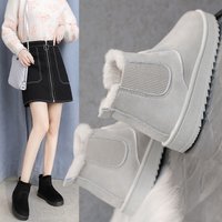New thick plus fleece large size winter fashion warm short boots cotton shoes women's snow boots