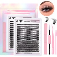 European and American cross border DIY segmented false eyelashes set 280 clusters large capacity dense D curve 30P single cluster eyelashes