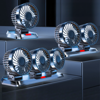 Car Mounted Fan Van 12V24V Powerful Cooling Instrument Panel Speed Adjustment Three Head Car Fan