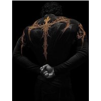 Breathedivinity American Dark Style Sports Fitness Men's Long Sleeve Quick-Dry Stretch Tight Shirt