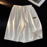 Textured Ice Silk Shorts Thin Durable Cool Feeling Summer Athletic Capri Pants American Retro Style